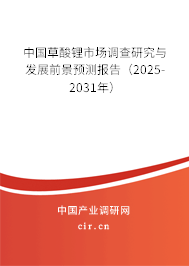 中國草酸鋰市場調(diào)查研究與發(fā)展前景預(yù)測報告（2025-2031年）