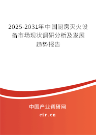 2025-2031年中國(guó)廚房滅火設(shè)備市場(chǎng)現(xiàn)狀調(diào)研分析及發(fā)展趨勢(shì)報(bào)告