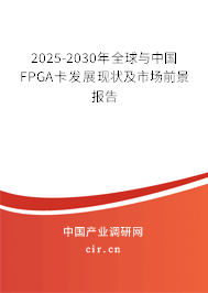 2025-2030年全球與中國FPGA卡發(fā)展現(xiàn)狀及市場前景報告 2025-2030年全球與中國FPGA卡發(fā)展現(xiàn)狀及市場前景報告