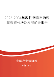 2025-2031年改性瀝青市場現(xiàn)狀調(diào)研分析及發(fā)展前景報(bào)告