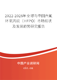 2022-2028年全球與中國六氟環(huán)氧丙烷（HFPO）市場現(xiàn)狀及發(fā)展趨勢研究報(bào)告