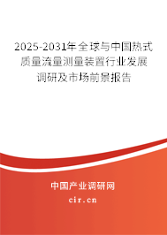 2025-2031年全球與中國熱式質(zhì)量流量測量裝置行業(yè)發(fā)展調(diào)研及市場前景報告