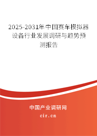 2025-2031年中國賽車模擬器設(shè)備行業(yè)發(fā)展調(diào)研與趨勢預測報告
