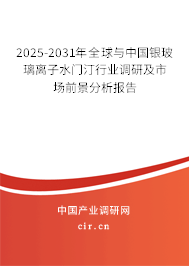 2025-2031年全球與中國(guó)銀玻璃離子水門汀行業(yè)調(diào)研及市場(chǎng)前景分析報(bào)告