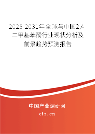 2025-2031年全球與中國(guó)2,4-二甲基苯酚行業(yè)現(xiàn)狀分析及前景趨勢(shì)預(yù)測(cè)報(bào)告