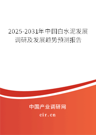 2024-2030年中國(guó)白水泥發(fā)展調(diào)研及發(fā)展趨勢(shì)預(yù)測(cè)報(bào)告