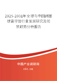 2025-2031年全球與中國(guó)閉塞球囊導(dǎo)管行業(yè)發(fā)展研究及前景趨勢(shì)分析報(bào)告