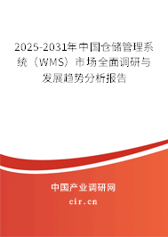 2025-2031年中國倉儲(chǔ)管理系統(tǒng)（WMS）市場(chǎng)全面調(diào)研與發(fā)展趨勢(shì)分析報(bào)告
