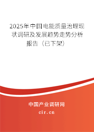 2025年中國電能質(zhì)量治理現(xiàn)狀調(diào)研及發(fā)展趨勢走勢分析報告（已下架）