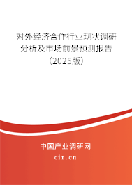 對外經(jīng)濟合作行業(yè)現(xiàn)狀調(diào)研分析及市場前景預(yù)測報告（2025版）