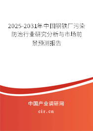 2025-2031年中國鋼鐵廠污染防治行業(yè)研究分析與市場(chǎng)前景預(yù)測(cè)報(bào)告