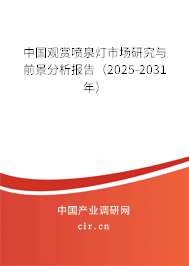 中國(guó)觀賞噴泉燈市場(chǎng)研究與前景分析報(bào)告（2025-2031年）