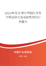 2025年版全球與中國灰漿泵市場調(diào)研與發(fā)展趨勢預(yù)測分析報告