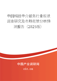中國(guó)科技中介服務(wù)行業(yè)現(xiàn)狀調(diào)查研究及市場(chǎng)前景分析預(yù)測(cè)報(bào)告（2025版）