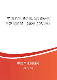 中國老年服務(wù)市場(chǎng)調(diào)查研究與發(fā)展前景（2025-2031年）