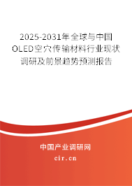 2025-2031年全球與中國OLED空穴傳輸材料行業(yè)現(xiàn)狀調研及前景趨勢預測報告