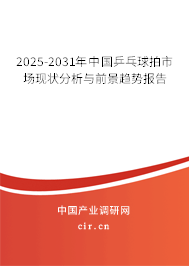 2025-2031年中國(guó)乒乓球拍市場(chǎng)現(xiàn)狀分析與前景趨勢(shì)報(bào)告