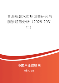 青海瓶裝水市場(chǎng)調(diào)查研究與前景趨勢(shì)分析（2025-2031年）