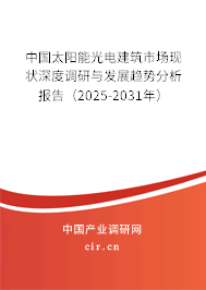中國太陽能光電建筑市場現(xiàn)狀深度調(diào)研與發(fā)展趨勢分析報(bào)告（2025-2031年）
