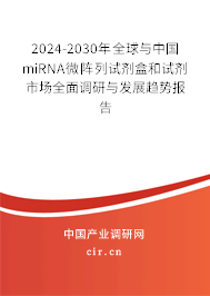 2024-2030年全球與中國(guó)miRNA微陣列試劑盒和試劑市場(chǎng)全面調(diào)研與發(fā)展趨勢(shì)報(bào)告