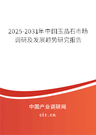 2025-2031年中國(guó)玉晶石市場(chǎng)調(diào)研及發(fā)展趨勢(shì)研究報(bào)告