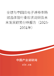 全球與中國高電子遷移率場效晶體管行業(yè)現(xiàn)狀調研及未來發(fā)展趨勢分析報告（2025-2031年）