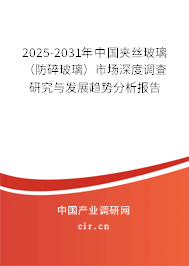 2025-2031年中國夾絲玻璃（防碎玻璃）市場深度調(diào)查研究與發(fā)展趨勢分析報告