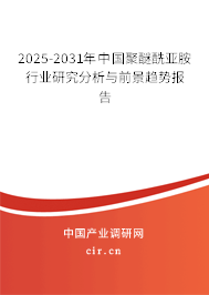 2025-2031年中國聚醚酰亞胺行業(yè)研究分析與前景趨勢報告 2025-2031年中國聚醚酰亞胺行業(yè)研究分析與前景趨勢報告