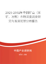2025-2031年中國(guó)礦山（采礦、冶煉）市場(chǎng)深度調(diào)查研究與發(fā)展前景分析報(bào)告