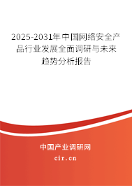 2025-2031年中國(guó)網(wǎng)絡(luò)安全產(chǎn)品行業(yè)發(fā)展全面調(diào)研與未來(lái)趨勢(shì)分析報(bào)告