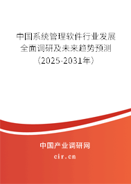中國系統(tǒng)管理軟件行業(yè)發(fā)展全面調(diào)研及未來趨勢預(yù)測（2025-2031年）