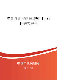 中國注射穿刺器械項(xiàng)目可行性研究報(bào)告