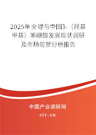 2025年全球與中國3-(羥基甲基)苯硼酸發(fā)展現(xiàn)狀調(diào)研及市場前景分析報(bào)告 2025年全球與中國3-(羥基甲基)苯硼酸發(fā)展現(xiàn)狀調(diào)研及市場前景分析報(bào)告