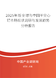 2025年版全球與中國半空心釘市場現(xiàn)狀調(diào)研與發(fā)展趨勢分析報告