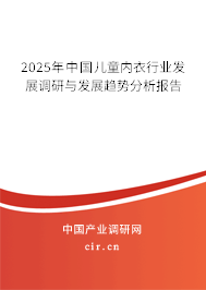 2025年中國兒童內(nèi)衣行業(yè)發(fā)展調(diào)研與發(fā)展趨勢分析報告