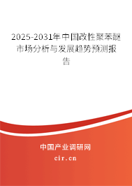 2025-2031年中國改性聚苯醚市場分析與發(fā)展趨勢預(yù)測報(bào)告