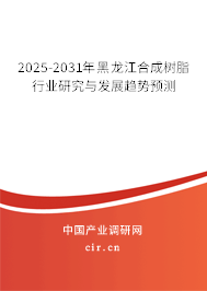 2025-2031年黑龍江合成樹脂行業(yè)研究與發(fā)展趨勢預測