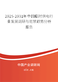2025-2031年中國(guó)臨時(shí)供電行業(yè)發(fā)展調(diào)研與前景趨勢(shì)分析報(bào)告