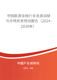 中國能源金融行業(yè)發(fā)展調(diào)研與市場前景預測報告(2024-2030年) 中國能源金融行業(yè)發(fā)展調(diào)研與市場前景預測報告(2024-2030年)