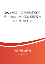 2025年版中國(guó)汽車防抱死系統(tǒng)（ABS）行業(yè)深度調(diào)研及市場(chǎng)前景分析報(bào)告