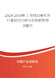 2024-2030年上海機(jī)動(dòng)車(chē)檢測(cè)行業(yè)研究分析與前景趨勢(shì)預(yù)測(cè)報(bào)告