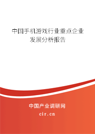 中國手機(jī)游戲行業(yè)重點企業(yè)發(fā)展分析報告