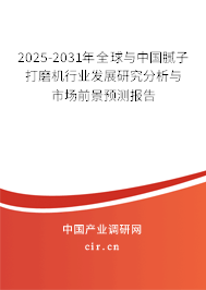 2025-2031年全球與中國膩子打磨機行業(yè)發(fā)展研究分析與市場前景預(yù)測報告 2025-2031年全球與中國膩子打磨機行業(yè)發(fā)展研究分析與市場前景預(yù)測報告
