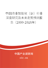 中國商業(yè)智能化（BI）行業(yè)深度研究及未來走勢(shì)預(yù)測(cè)報(bào)告（2009-2018年）