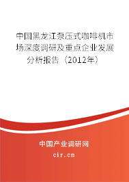 中國黑龍江泵壓式咖啡機(jī)市場(chǎng)深度調(diào)研及重點(diǎn)企業(yè)發(fā)展分析報(bào)告（2012年）