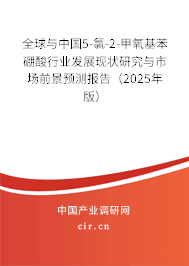 全球與中國5-氯-2-甲氧基苯硼酸行業(yè)發(fā)展現(xiàn)狀研究與市場前景預(yù)測報告（2025年版）