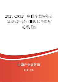 2025-2031年中國車載智能計算基礎(chǔ)平臺行業(yè)現(xiàn)狀與市場前景報告