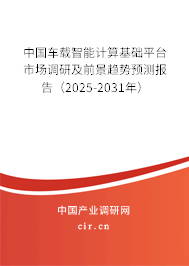 中國車載智能計(jì)算基礎(chǔ)平臺市場調(diào)研及前景趨勢預(yù)測報(bào)告（2025-2031年）