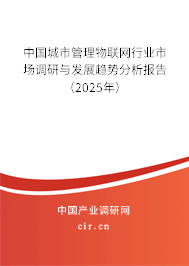中國城市管理物聯(lián)網(wǎng)行業(yè)市場調(diào)研與發(fā)展趨勢分析報告（2025年）