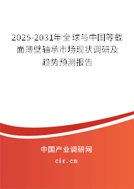 2025-2031年全球與中國等截面薄壁軸承市場現(xiàn)狀調(diào)研及趨勢預(yù)測報(bào)告